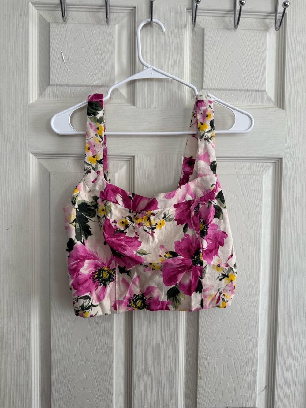 Abercrombie & Fitch matching Pink Floral Crop Tank and skirt set